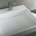 DAX Solid Surface Square Single Bowl Bathroom Sink Cabinet  White Finish  19-11/16 x 19-11/16 x 9-13/16 Inches (DAX-AB-1361) - B07DWC7D6R